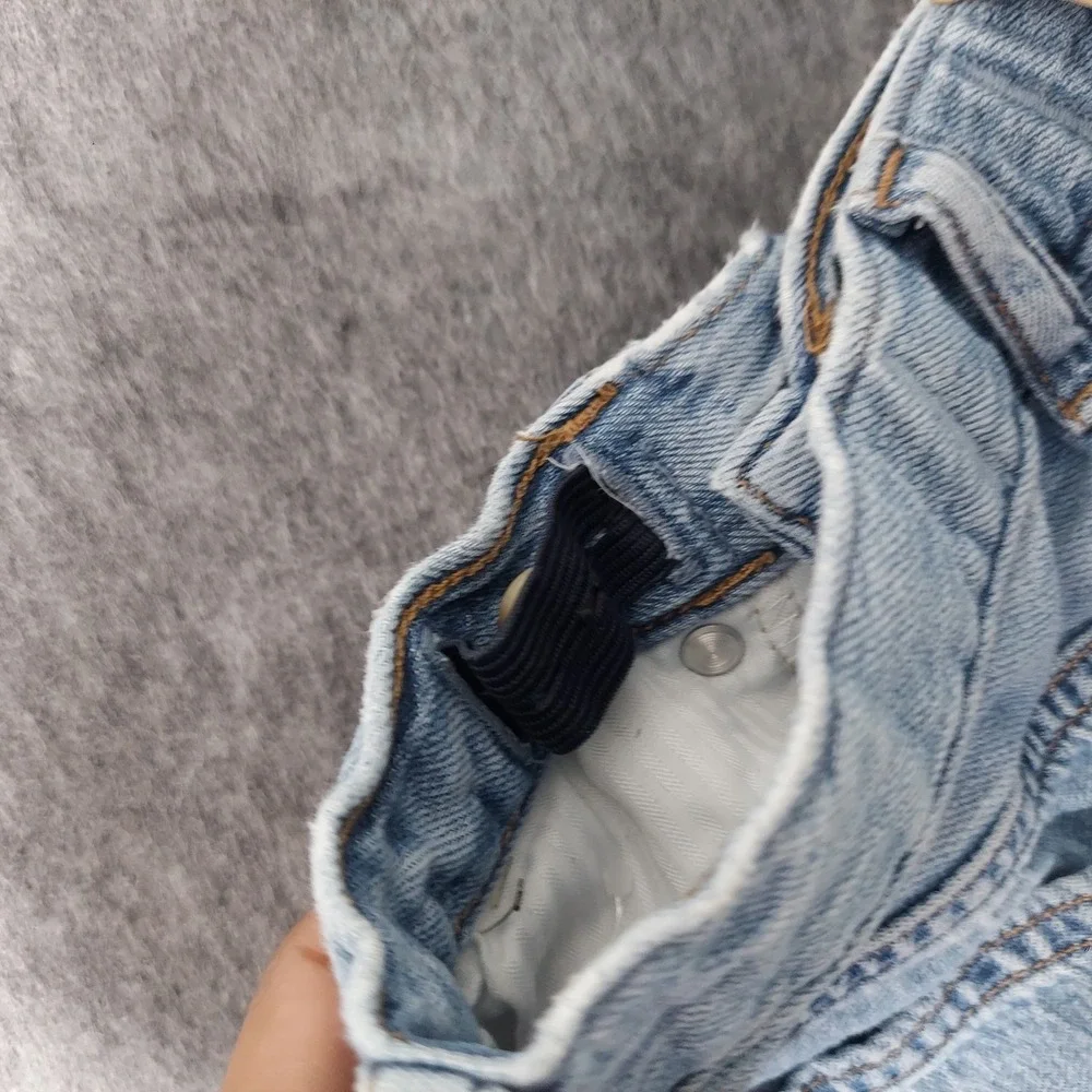 Abercrombie Kids Girls Baggy Jeans 5/6 Long Blue Streetwear Adjustable Waist